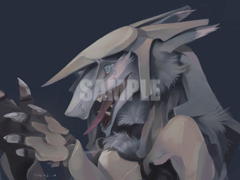 Mick Ono - "Leeric the Northern Sergal" - 9"x12" Metallic Print